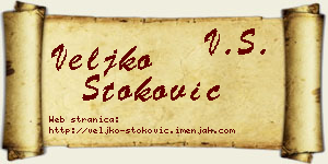 Veljko Stoković vizit kartica